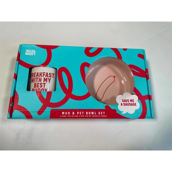 Wild & Woofy Mug And Pet Bowl Set NEW NIB N22 - Picture 2 of 3